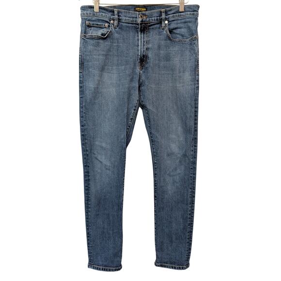 Flint & Tinder Jeans Men 34 (33x32)* Slim Tapered Medium Wash Stretch Denim - Picture 1 of 16